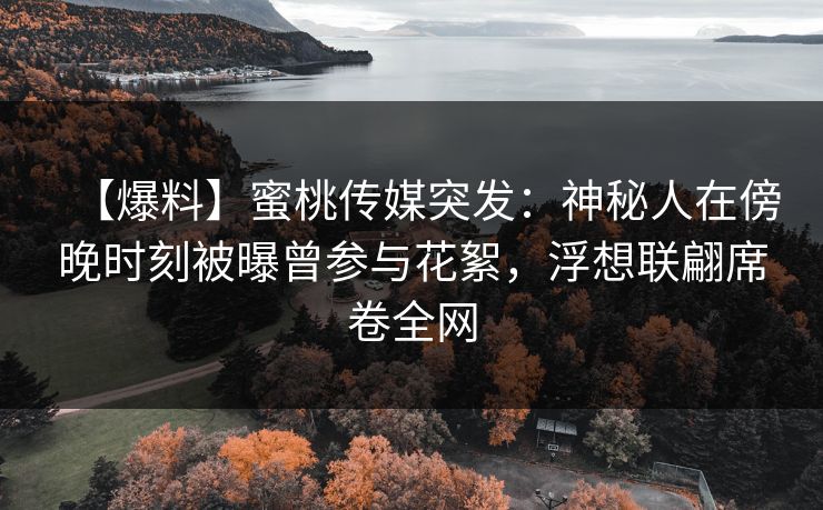 【爆料】蜜桃传媒突发：神秘人在傍晚时刻被曝曾参与花絮，浮想联翩席卷全网
